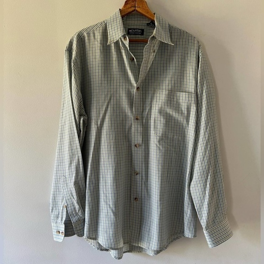 PURITAN PLAID LONG SLEEVE BUTTON DOWN SHIRT, size Medium 38/40
